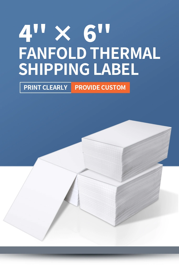 Free Sample Shipping Fanfold Label Thermal Blank Barcode Labels